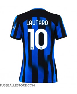 Günstige Inter Milan Lautaro Martinez #10 Heimtrikot Damen 2023-24 Kurzarm